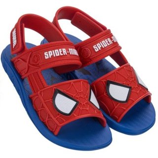 Sandalia Grendene Homem Aranha Com Furgao Inf 23222 Meninos