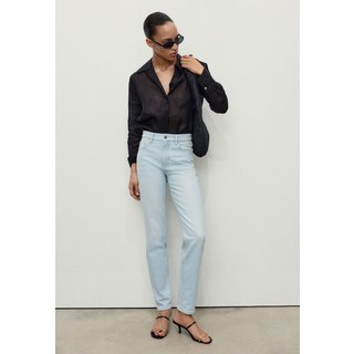 Calça Jeans Mango Mom Newmom Azul