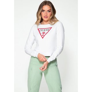 Blusa de Moletom Logo Triângulo Guess Branco