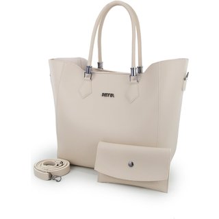 Bolsa Sacola Transversal e Necessarie Retta Marfim