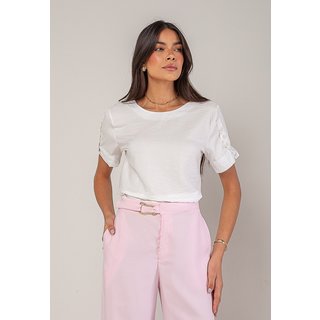 Blusa Alfaiataria Com Botões Na Manga Salvatore Branco