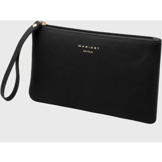 Bolsa Carteira Clutch Couro Mariart Cambuí Preta