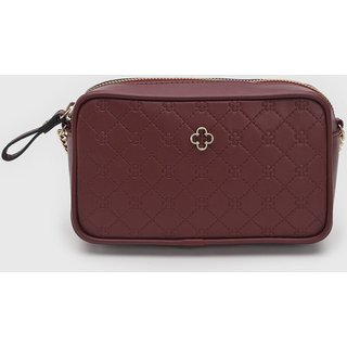 Bolsa Feminina Capodarte Matelassada Monograma Marsala