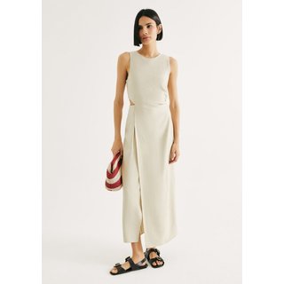 Vestido Longo Evasê Com Recorte Assimétrico Hering