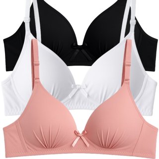 Kit 3 Sutiã Com Soft Bojo Reflexo Íntimo Básico Alça Ajustável Uso Dia a Dia Multicolorido