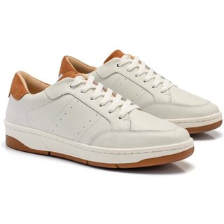 Tênis Bella Nina Feminino Em Couro Legitimo Flatform Casual Conforto Macio Leveza Diário Passeio Trabalho Faculdade Treino Academia Caminhada Gelo Caramelo