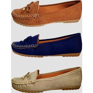 KIT 3 Pares Sapatilha Mocassim Aloba Costurado à Mão Moda Pé 2