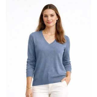 Sueter Feminino Gola V Em Tricot Rovitex Cinza