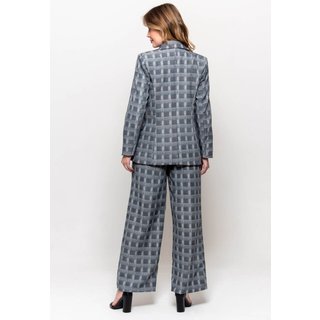 Blazer Bisô Xadrez Azul - Azul