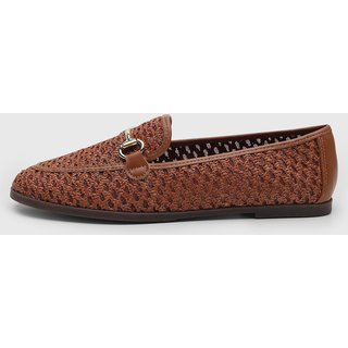 Mocassim Feminino Anacapri Trama Detalhe Metálico Marrom