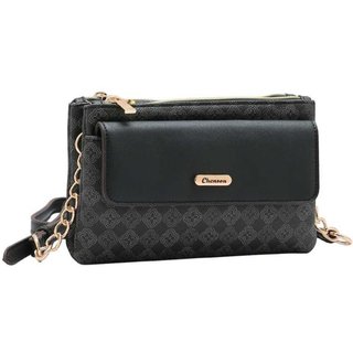 Bolsa Feminina Chenson Elemento Gráfico 3485289 Preto