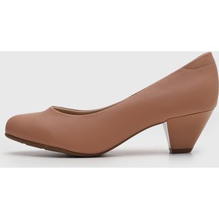 Scarpin Feminino Modare Salto Baixo Bloco Nude