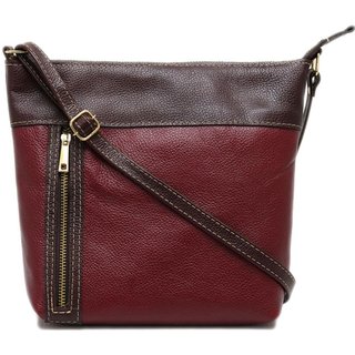 Bolsa SN Couros Capadócia Vermelha/Marrom