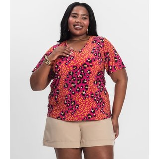Blusa Feminina Plus Size Infinita Cor Rosa