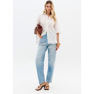 Calça Jeans Baggy Com Cintura Super Alta Lança Perfume