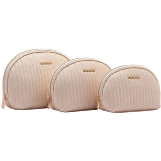 Kit 3 Necessaire Feminina Chenson Original Frasqueira Viagem Nude 0484917