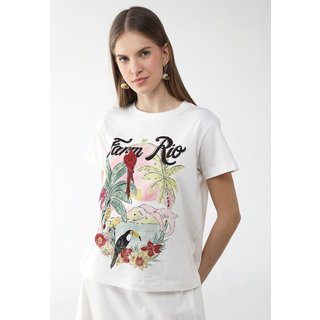 Camiseta Feminina Farm Estampada Branca