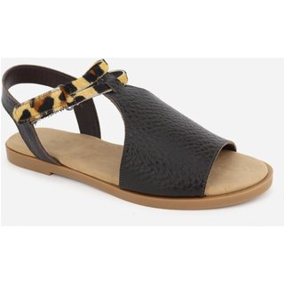 Rasteira Couro Maria Paula Casual Conforto Café
