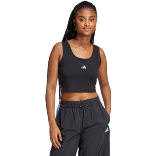 Regata de Algodão com Logo Pequeno Essentials Lifestyle adidas Sportswear Preto