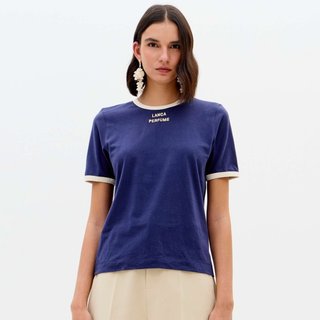 Camiseta Lança Perfume Manga Curta Ve26 Azul Feminino