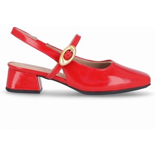 Sapato Slingback Tati Salto Médio Vermelho
