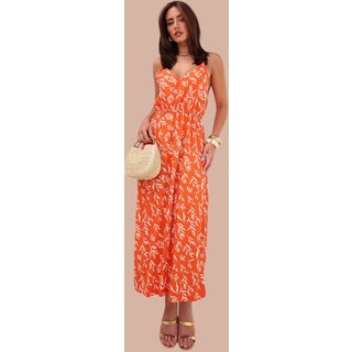 Vestido Midi Ícone Fashion Bossa Estampa Flor de Âmbar