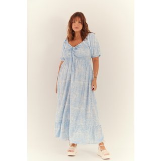 Vestido In Love Joana Estampado Azul Claro