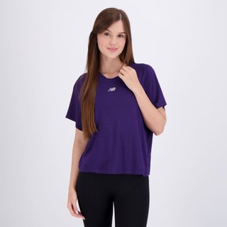 Camisa New Balance Infinity Jersey Feminina Roxo