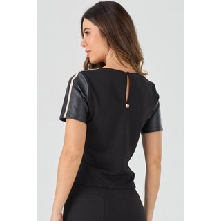 Blusa PKS Tecido Sintético Preto