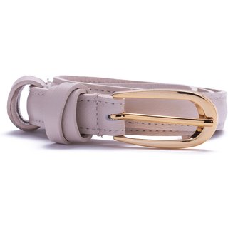 Cinto MY.NA Fivela Passante Couro Off White