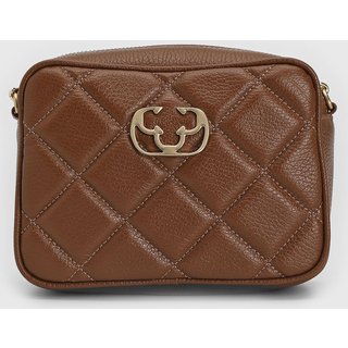 Bolsa Tiracolo Feminina Capodarte Alça Corrente Marrom