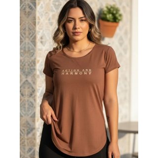Blusa Feminina Academia Fitness Action Marrom
