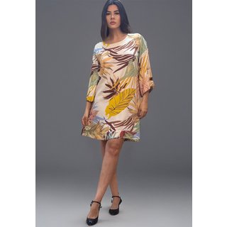 Vestido Curto Amazonia Vital Viscose Manga Ampla Balli Aurora Suave