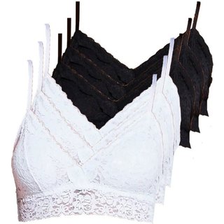 Kit com 6 Top sem Aro com Bojo Removível Hope L12273 Branco