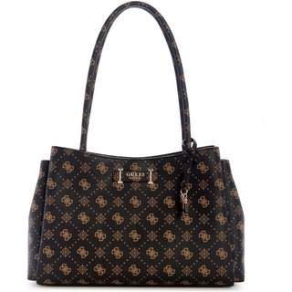 Bolsa Guess Carrie Logo Girlfriend Carryall Marrom