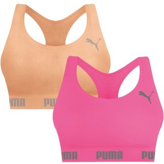Kit 2 Tops Puma Nadador Sem Costura Feminino - Rosa - puma