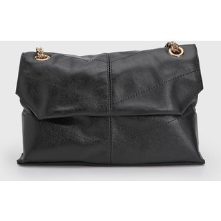 Bolsa Feminina Arezzo Estruturada Couro Preta