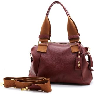Bolsas Femininas Lirom Em Couro Premium Marsala Sofisticada