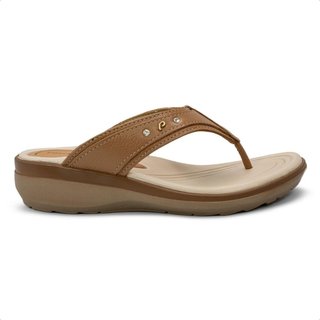 Chinelo Pegada Feminino em Couro 232713 Marrom