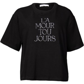 Camiseta Feminina Endless Bordado L'Amour Preto