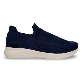 Tênis Usaflex Feminino Slip On Tricot UD03005 Casual Azul Marinho