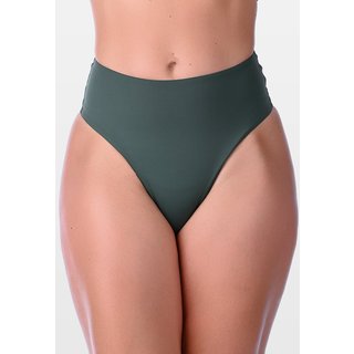 Calcinha Summer Soul Fio Dental Duplo Cintura Alta Verde Escuro