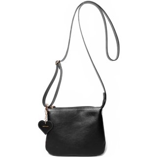 Bolsa Transversal em Couro Artlux Preto 9060