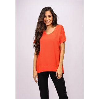 T-Shirt Ampla Amazonia Vital Malha Manga Curta Laranja