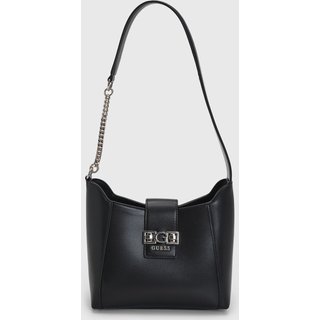 Bolsa Feminina Guess Média Aba Corrente Preta