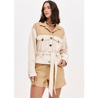 Jaqueta Sarja Oversized Curta Lança Perfume
