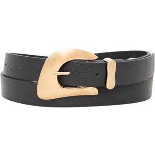 Cinto Via Lessa Zalea Feminino em Couro Preto