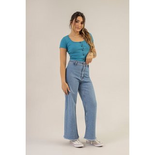 Blusa Cropped Adulto em Ribana The Philippines Azul