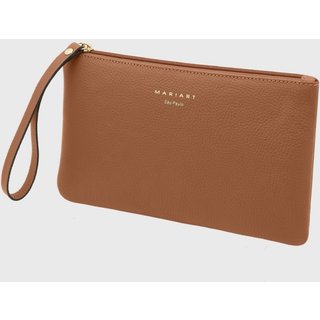 Bolsa Carteira Clutch Couro Mariart Cambuí Camel