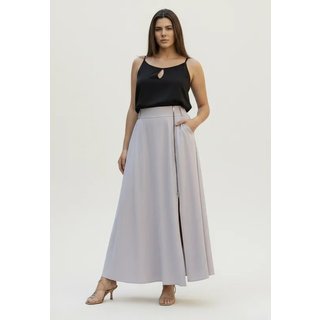 Saia Cabanafree Midi com Zíper Lavanda